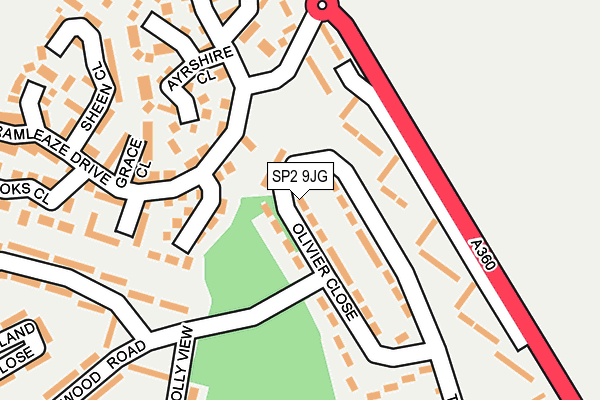 SP2 9JG map - OS OpenMap – Local (Ordnance Survey)