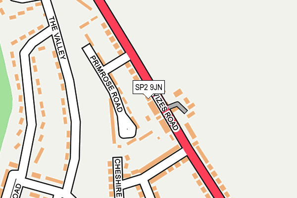 SP2 9JN map - OS OpenMap – Local (Ordnance Survey)