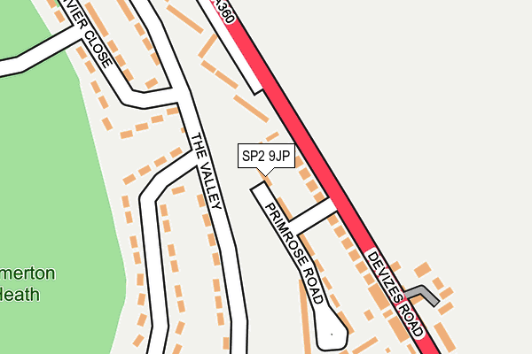 SP2 9JP map - OS OpenMap – Local (Ordnance Survey)