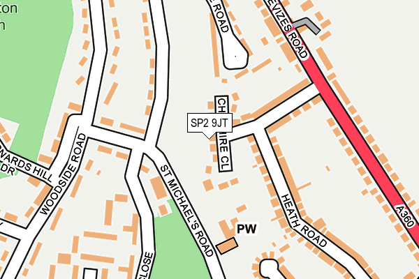SP2 9JT map - OS OpenMap – Local (Ordnance Survey)