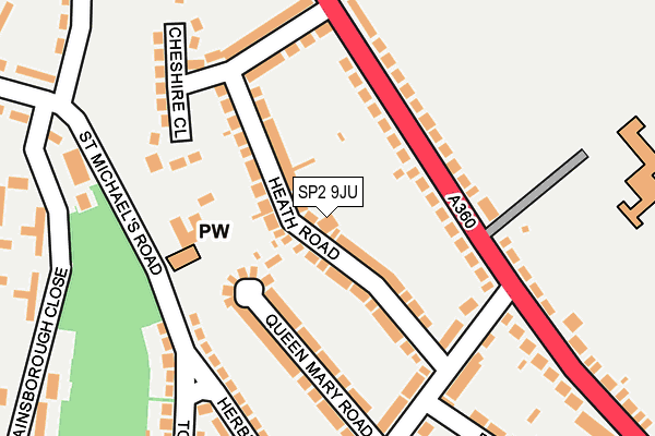 SP2 9JU map - OS OpenMap – Local (Ordnance Survey)