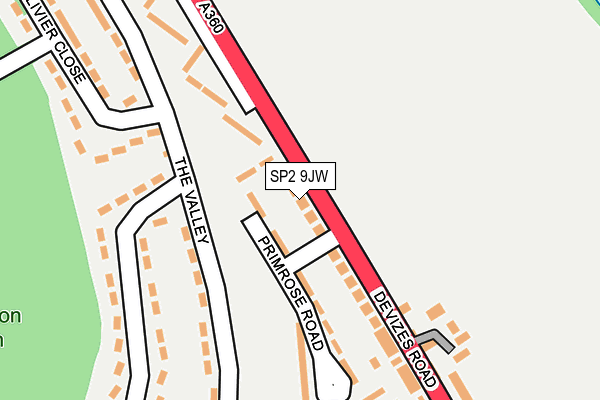 SP2 9JW map - OS OpenMap – Local (Ordnance Survey)
