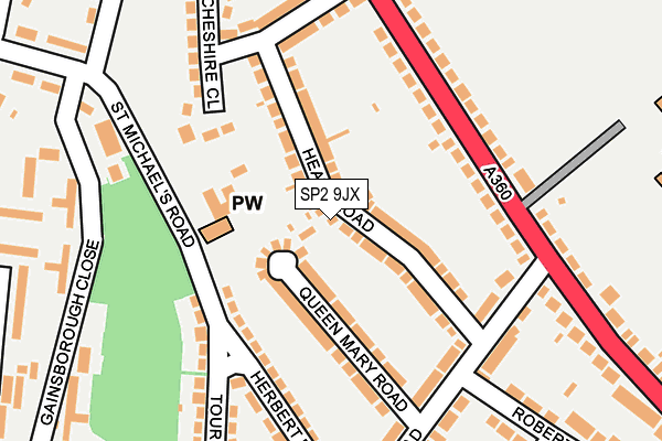 SP2 9JX map - OS OpenMap – Local (Ordnance Survey)
