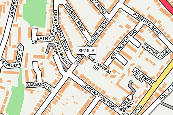SP2 9LA map - OS OpenMap – Local (Ordnance Survey)