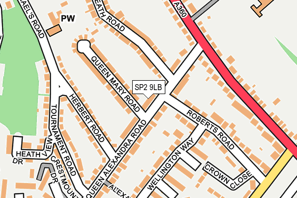 SP2 9LB map - OS OpenMap – Local (Ordnance Survey)