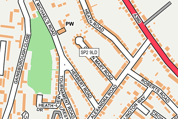 SP2 9LD map - OS OpenMap – Local (Ordnance Survey)