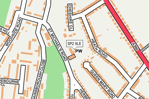 SP2 9LE map - OS OpenMap – Local (Ordnance Survey)