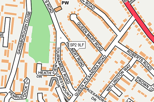 SP2 9LF map - OS OpenMap – Local (Ordnance Survey)