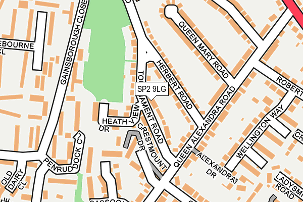 SP2 9LG map - OS OpenMap – Local (Ordnance Survey)