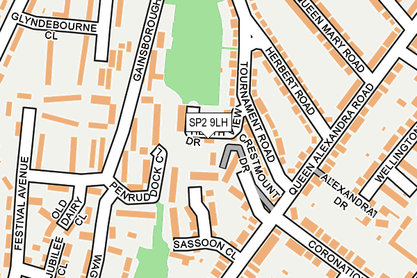 SP2 9LH map - OS OpenMap – Local (Ordnance Survey)