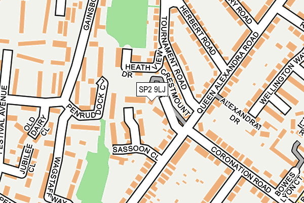 SP2 9LJ map - OS OpenMap – Local (Ordnance Survey)