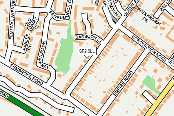 SP2 9LL map - OS OpenMap – Local (Ordnance Survey)