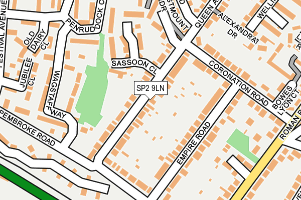 SP2 9LN map - OS OpenMap – Local (Ordnance Survey)