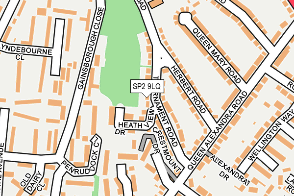 SP2 9LQ map - OS OpenMap – Local (Ordnance Survey)