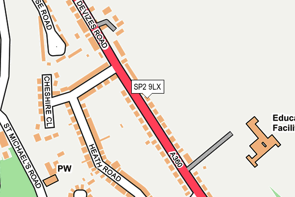 SP2 9LX map - OS OpenMap – Local (Ordnance Survey)
