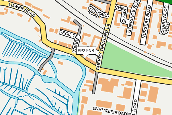SP2 9NB map - OS OpenMap – Local (Ordnance Survey)
