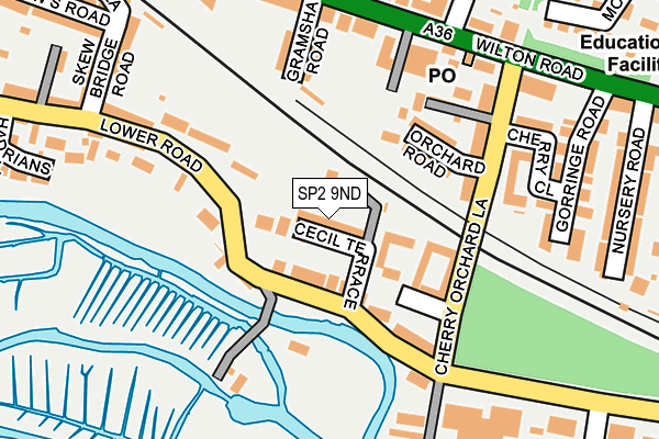 SP2 9ND map - OS OpenMap – Local (Ordnance Survey)