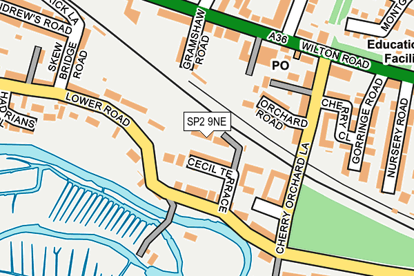 SP2 9NE map - OS OpenMap – Local (Ordnance Survey)