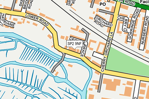 SP2 9NF map - OS OpenMap – Local (Ordnance Survey)
