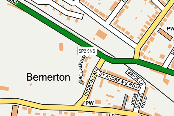 SP2 9NS map - OS OpenMap – Local (Ordnance Survey)