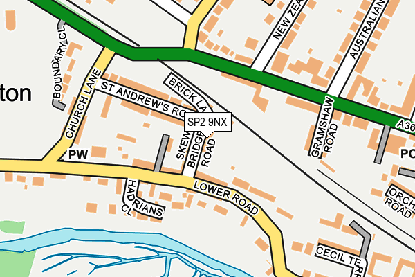 SP2 9NX map - OS OpenMap – Local (Ordnance Survey)