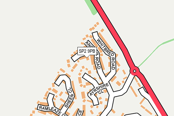SP2 9PB map - OS OpenMap – Local (Ordnance Survey)