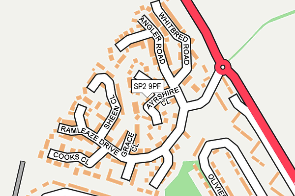 SP2 9PF map - OS OpenMap – Local (Ordnance Survey)