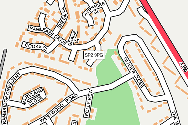 SP2 9PG map - OS OpenMap – Local (Ordnance Survey)