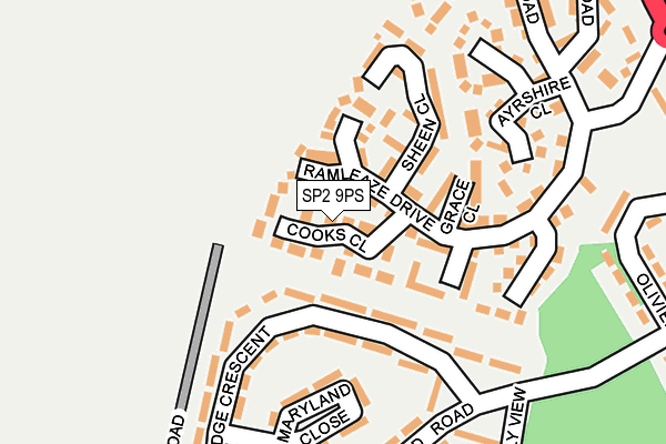 SP2 9PS map - OS OpenMap – Local (Ordnance Survey)