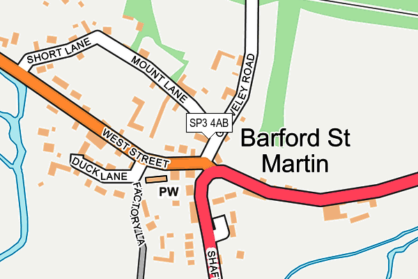 SP3 4AB map - OS OpenMap – Local (Ordnance Survey)