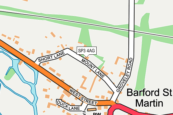 SP3 4AG map - OS OpenMap – Local (Ordnance Survey)