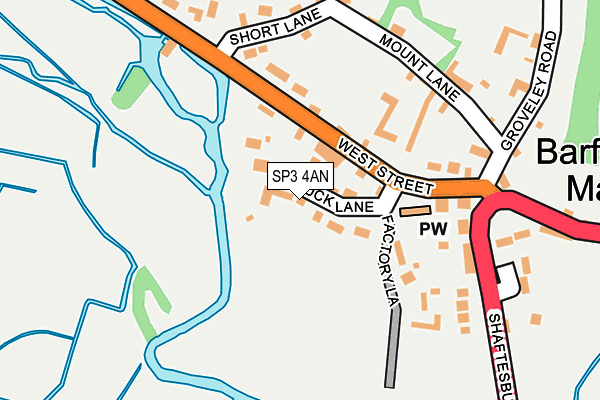 SP3 4AN map - OS OpenMap – Local (Ordnance Survey)