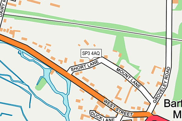 SP3 4AQ map - OS OpenMap – Local (Ordnance Survey)