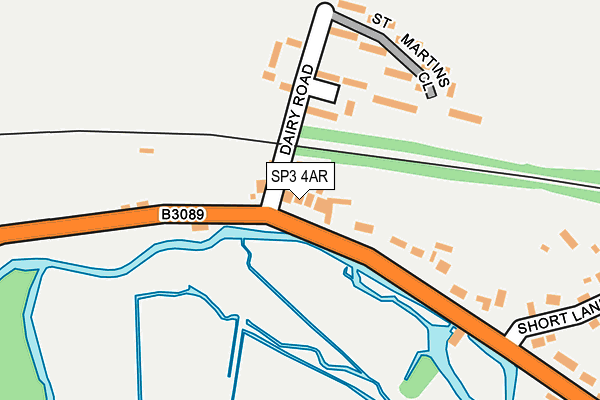 SP3 4AR map - OS OpenMap – Local (Ordnance Survey)