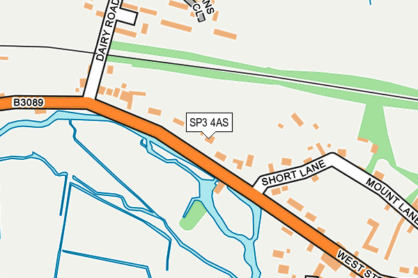 SP3 4AS map - OS OpenMap – Local (Ordnance Survey)