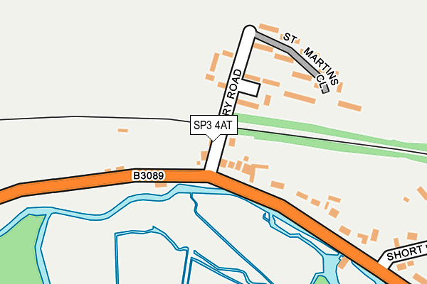 SP3 4AT map - OS OpenMap – Local (Ordnance Survey)