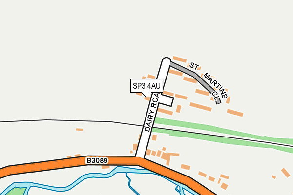 SP3 4AU map - OS OpenMap – Local (Ordnance Survey)