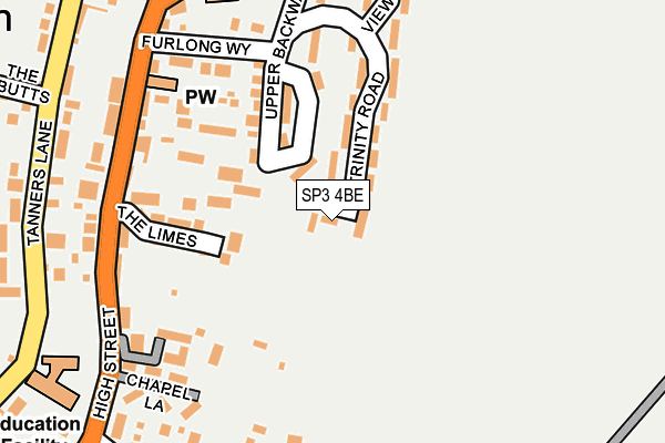 SP3 4BE map - OS OpenMap – Local (Ordnance Survey)