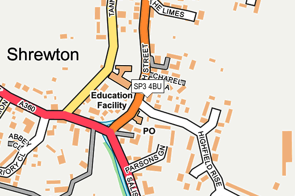 SP3 4BU map - OS OpenMap – Local (Ordnance Survey)