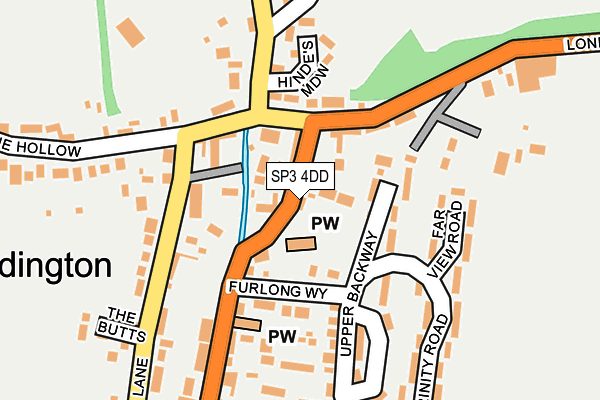 SP3 4DD map - OS OpenMap – Local (Ordnance Survey)