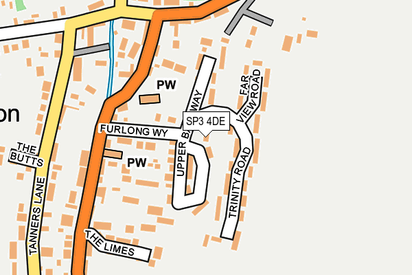 SP3 4DE map - OS OpenMap – Local (Ordnance Survey)
