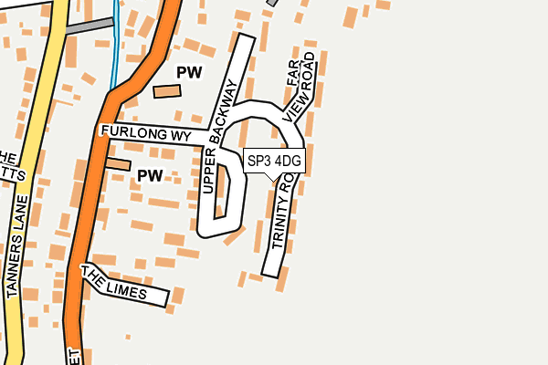 SP3 4DG map - OS OpenMap – Local (Ordnance Survey)