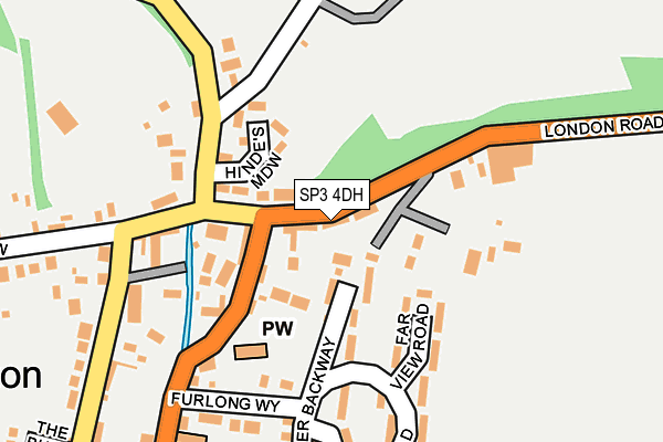 SP3 4DH map - OS OpenMap – Local (Ordnance Survey)
