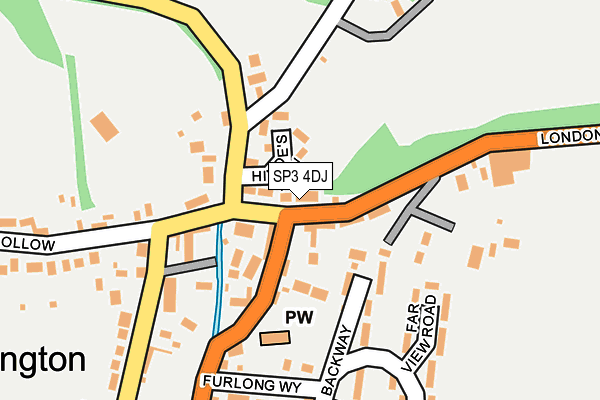 SP3 4DJ map - OS OpenMap – Local (Ordnance Survey)