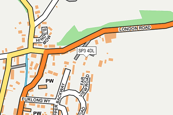SP3 4DL map - OS OpenMap – Local (Ordnance Survey)