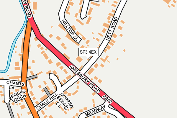 SP3 4EX map - OS OpenMap – Local (Ordnance Survey)