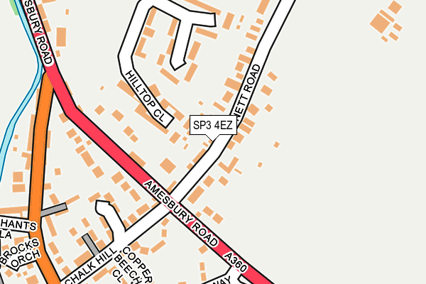 SP3 4EZ map - OS OpenMap – Local (Ordnance Survey)