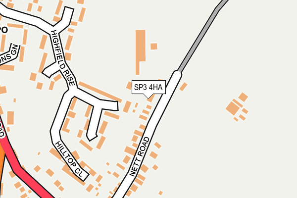 SP3 4HA map - OS OpenMap – Local (Ordnance Survey)