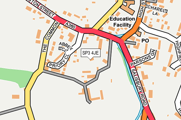 SP3 4JE map - OS OpenMap – Local (Ordnance Survey)