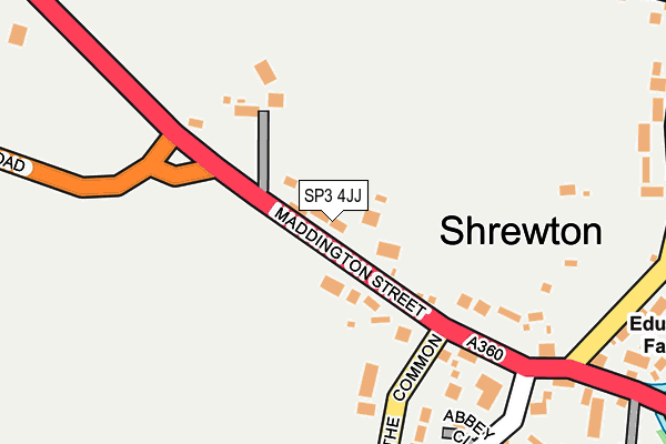 SP3 4JJ map - OS OpenMap – Local (Ordnance Survey)